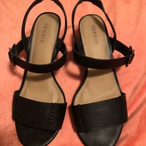 Torrid Double Strap Wedge Sandals, Size 9